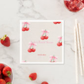 pink cherry bridal shower collection スタンダードカクテルナプキン (インサイチュ)