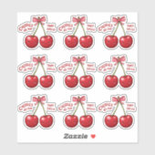  Pink Cherry Coquette Sticker | Girly Kindle  シール (シート)