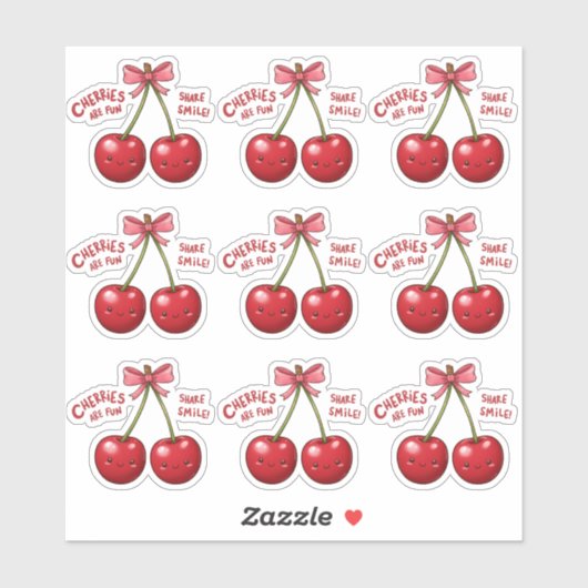  Pink Cherry Coquette Sticker | Girly Kindle  シール (シート)
