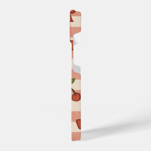 "Pink Cherry & Ribbon Pattern Phone Case – Cute  iPhoneケース (左側面)