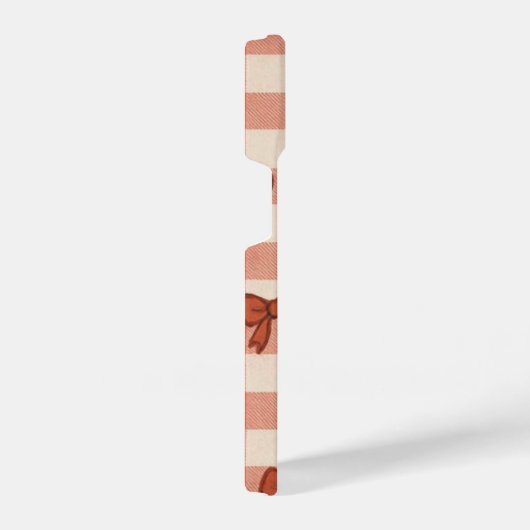 "Pink Cherry & Ribbon Pattern Phone Case – Cute  iPhoneケース (右側面)