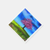 Pink Cherry Tree スタンダードカクテルナプキン (角)