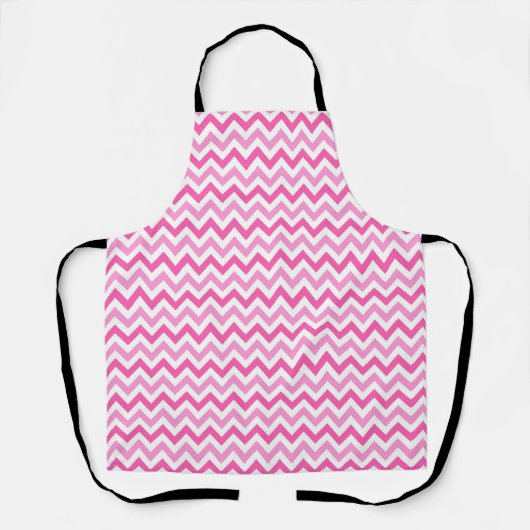 Pink Chevron Breast Cancer Awareness Pattern エプロン (正面)