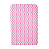 Pink Chevron Breast Cancer Awareness Pattern バスマット (正面縦)
