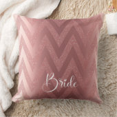 Pink Chevron Glitter Bridal Shower クッション (ブランケット)