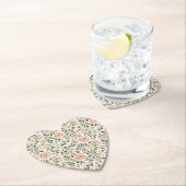 Pink Chic Floral Bridal Shower ペーパーコースター (インサイチュ)