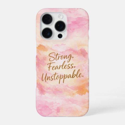 Pink Chic Girly Motivational  iPhoneケース (裏面)