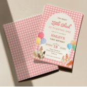 Pink Chicken Birthday Invitation 招待状