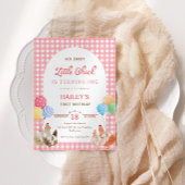 Pink Chicken Birthday Invitation 招待状