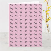 Pink Chihuahua Greeting Card カード (黄色い花)