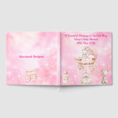 Pink Chinoiserie Baby Shower Guest Book ゲストブック (全面)