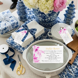 Pink Chinoiserie  Bridal Display Shower    エンクロージャーカード