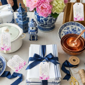 Pink Chinoiserie  Bridal Display Shower enclosure ギフトタグ