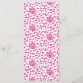 Pink Chinoiserie Bunny Bridal Shower Party メニュー (裏面)