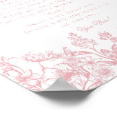 Pink Chinoiserie Dont Say Baby Shower Game ポスター (角)