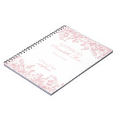Pink Chinoiserie Floral Letters to Birthday Girl ノートブック (左側)