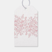 Pink Chinoiserie Vintage Floral Bridal Shower ギフトタグ (裏面)