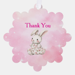 Pink Chinoserie  Baby Shower Paper Ornament Card  オーナメントカード