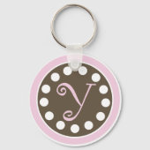 Pink Chocolate Keychain "Y" キーホルダー (正面)