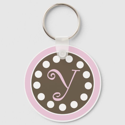 Pink Chocolate Keychain "Y" キーホルダー (正面)