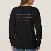 Pink christianality logo repeat on blk long sleeve スウェットシャツ (裏面)