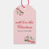 Pink Christmas Angel ギフトタグ (裏面)