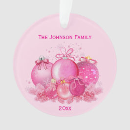 Pink Christmas Balls Ornament  オーナメント
