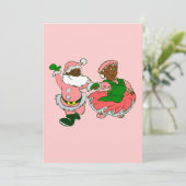  pink christmas black santa claus wife  シーズンカード (スタンド正面)