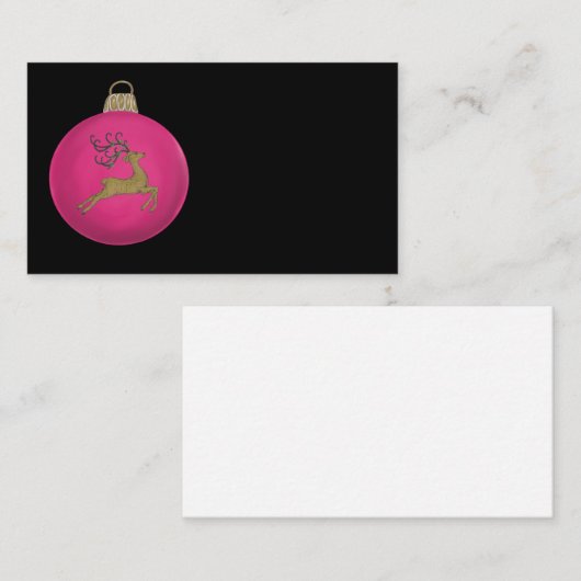 PINK CHRISTMAS BUBBLE 名刺 (正面/裏面)