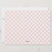 Pink Christmas Bunny Flat Holiday Card シーズンカード (裏面)