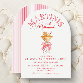 Pink Christmas Cocktail Party Invitation 招待状