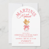 Pink Christmas Cocktail Party Invitation 招待状 (正面)