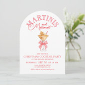 Pink Christmas Cocktail Party Invitation 招待状 (スタンド正面)