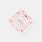 Pink Christmas Cookie Baby Shower スタンダードカクテルナプキン (角)