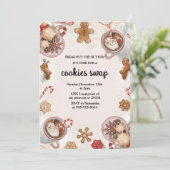 Pink Christmas Cookie Swap 招待状 (スタンド正面)