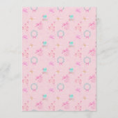 Pink Christmas Coquette Bow Seamless Pattern 招待状 (正面)