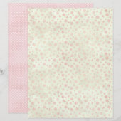 Pink Christmas Cute Pastel Scrapbook Paper (正面/裏面)