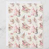 Pink Christmas Cute Pastel Scrapbook Paper (正面)