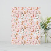 Pink Christmas Cute Pastel Scrapbook Paper (スタンド正面)