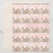 Pink Christmas Cute Pastel Scrapbook Paper (正面/裏面)