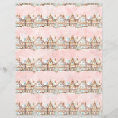 Pink Christmas Cute Pastel Scrapbook Paper (正面)