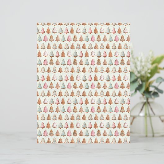 Pink Christmas Cute Pastel Scrapbook Paper (スタンド正面)