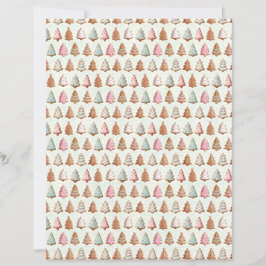 Pink Christmas Cute Pastel Scrapbook Paper (正面)