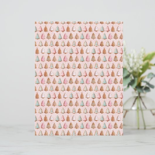 Pink Christmas Cute Pastel Scrapbook Paper (スタンド正面)