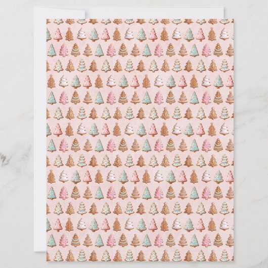 Pink Christmas Cute Pastel Scrapbook Paper (正面)
