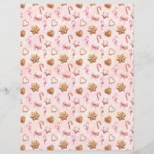 Pink Christmas Cute Pastel Scrapbook Paper (正面)