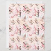Pink Christmas Cute Pastel Scrapbook Paper (正面)