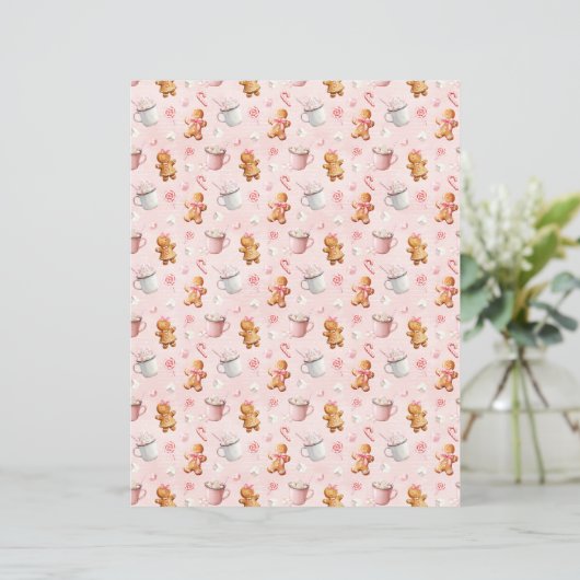 Pink Christmas Cute Pastel Scrapbook Paper (スタンド正面)