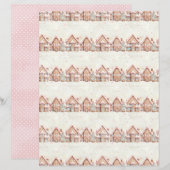 Pink Christmas Cute Pastel Scrapbook Paper (正面/裏面)