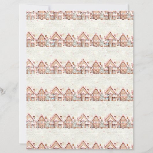 Pink Christmas Cute Pastel Scrapbook Paper (正面)